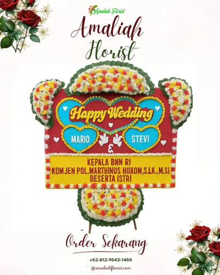 Papan Bunga Pernikahan Tajun